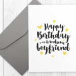 Printable Happy Birthday Card For A Handsome Boyfriend Happy Birthday