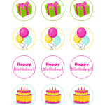 Printable Happy Birthday Cupcake Toppers