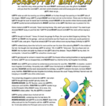 Printable Lefty s Forgotten Birthday Birthday Games Birthday