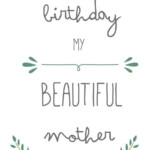 Printable Mother Birthday Card Mum Birthday Card Card Mom Etsy