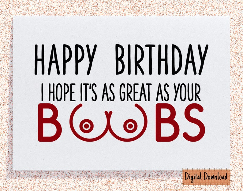 Printable Naughty Card For Her Happy Birthday I Hope It s Etsy