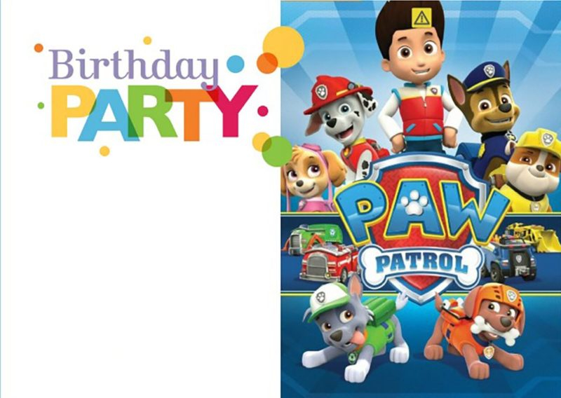 Printable Paw Patrol Birthday Invitation Free Invitation Templates