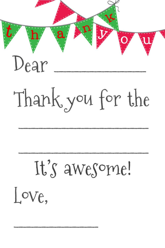 Printable Thank You Cards Thank You Cards From Kids Thank You Card 