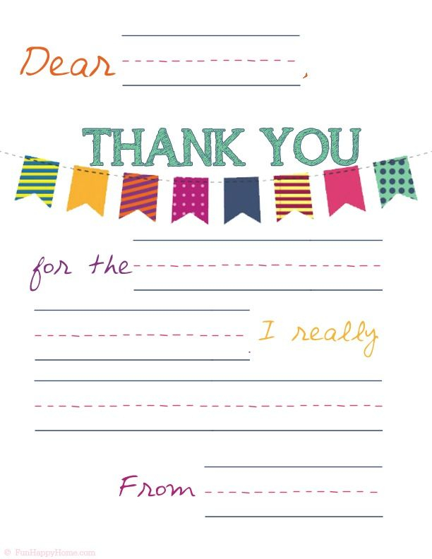 Printable Thank You Notes That Will Make Your Kids Feel Like Rockstars 