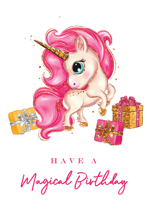 Printable Unicorn Birthday Card Printable Word Searches