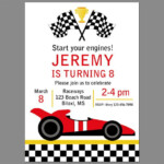 Race Car Or Go Kart Invitation Printable Or Printed With FREE Etsy