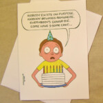 Rick And Morty Birthday Card Morty s Birthday Wisdom Regular Size