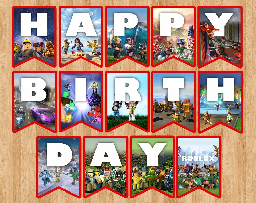 Roblox Birthday Banner Printable Qtx Roblox Download 2018