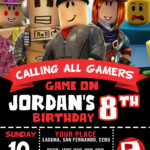 ROBLOX Birthday Party Invitation 4 X 6 Or 5 X 7 Printable 1365