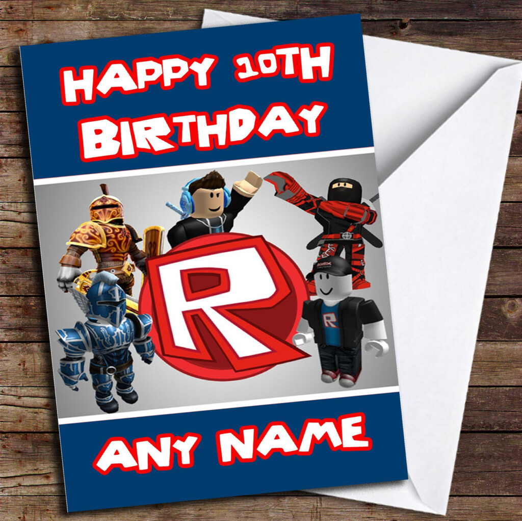 Roblox Logo Personalised Birthday Card Buy Online In Bahamas At 