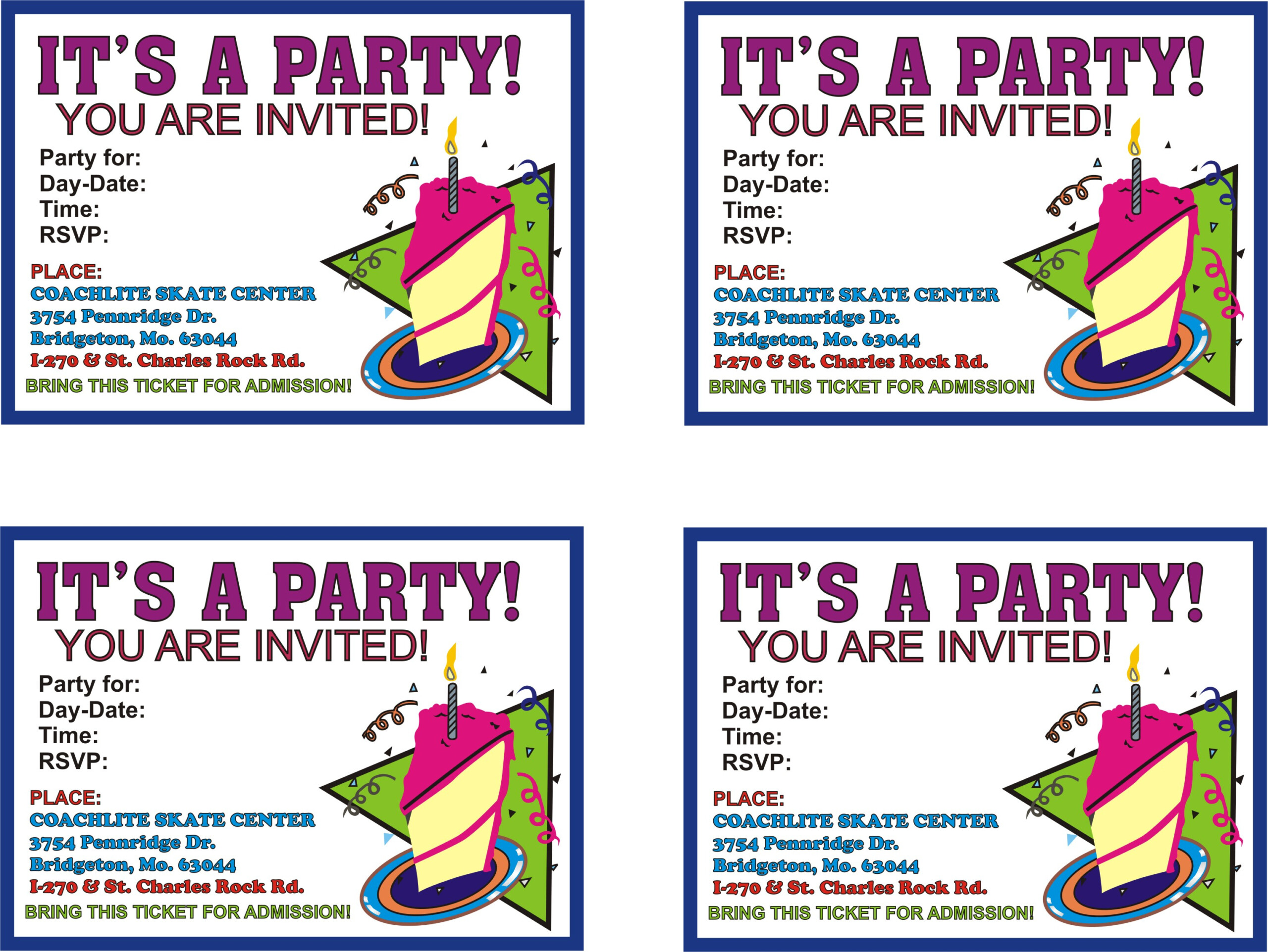 Sheenaowens Printable Birthday Invitations For Kids