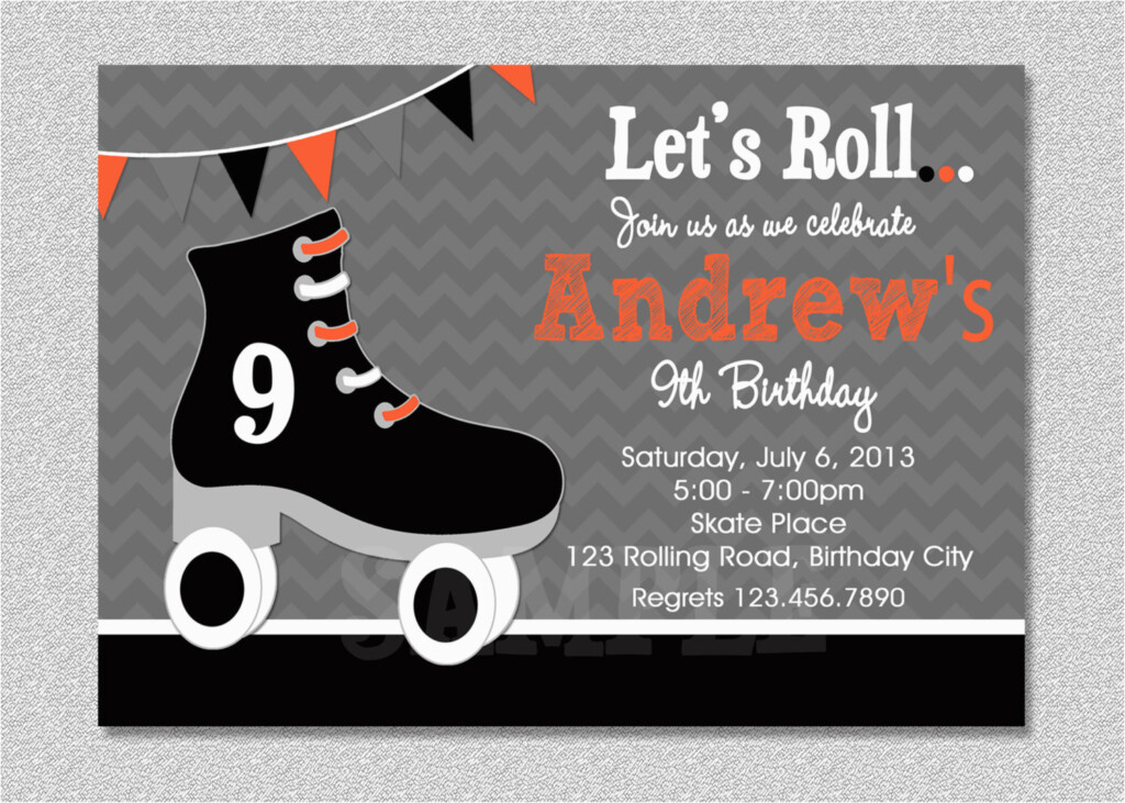 Skating Rink Birthday Party Invitations BirthdayBuzz