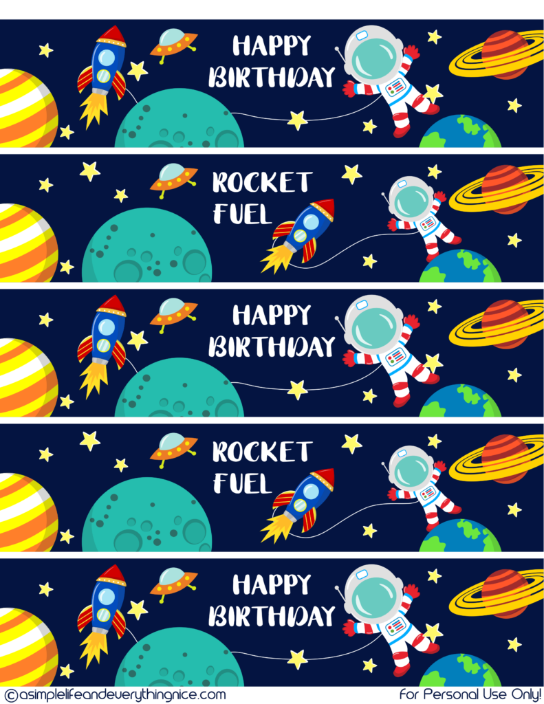 Space Birthday Party Free Printables Printable Templates