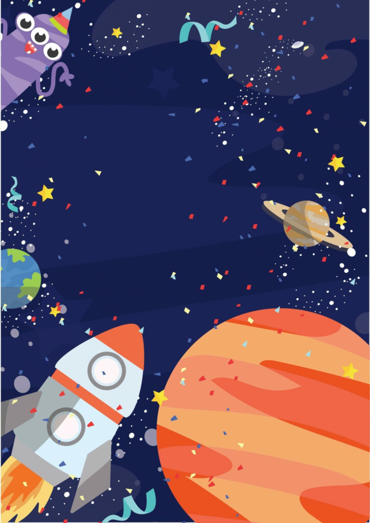 Space Themed Invitations Invitation Card