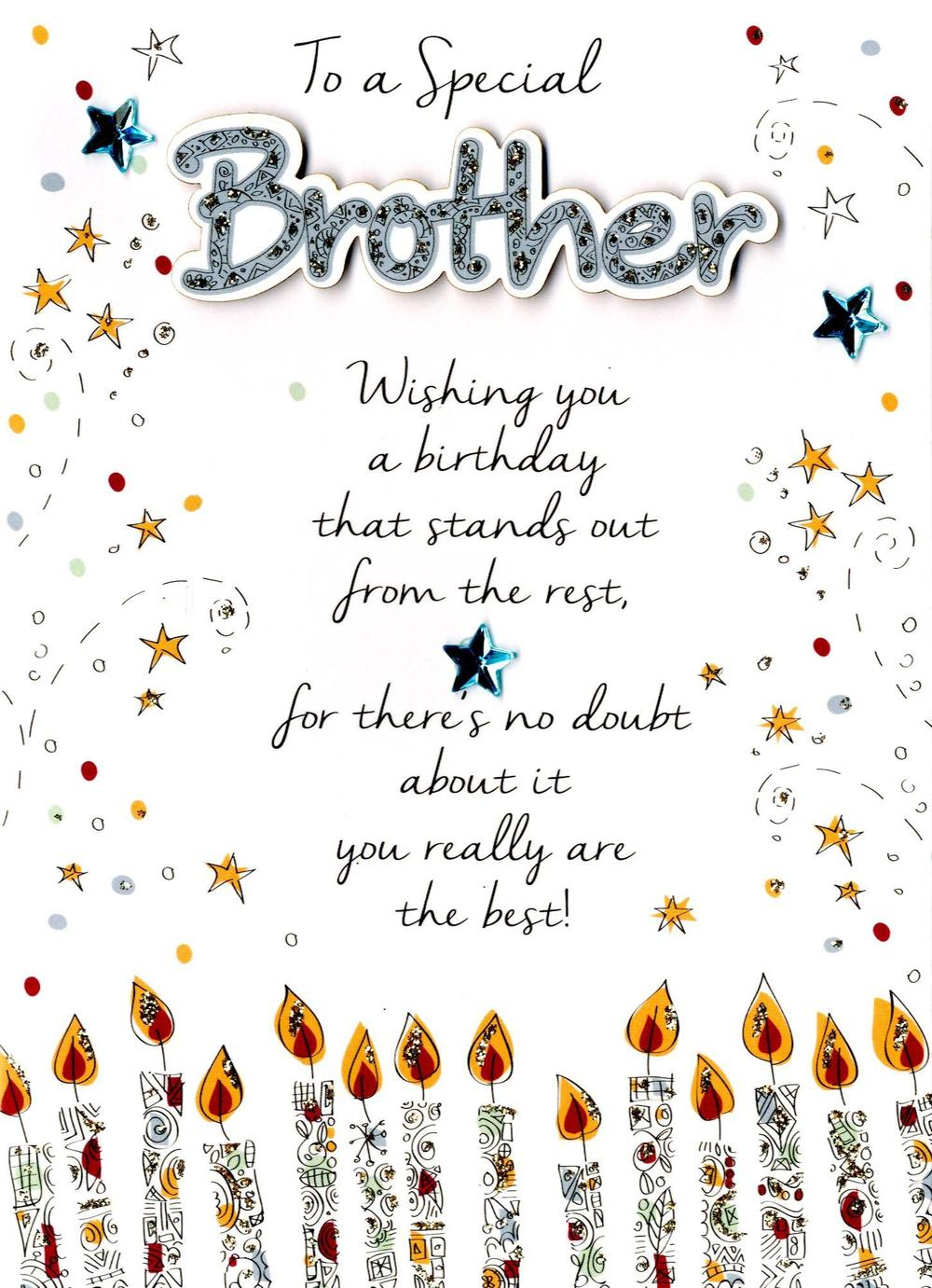 Special Brother Happy Birthday Greeting Card Cards