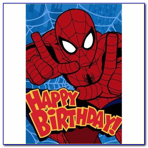 Spiderman Birthday Cards Free Printable