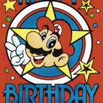 Super Mario Bros Birthday Cards 1989 Mario Bros Birthday Super