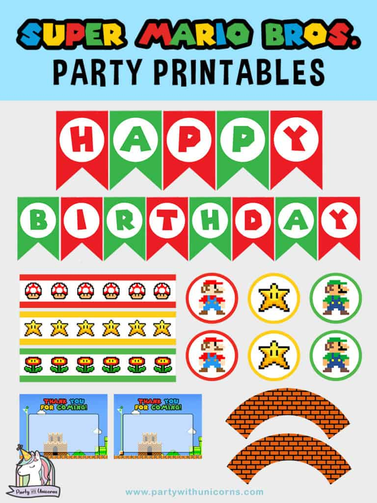 Super Mario Party Printables Free Download