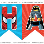 SUPERHERO MARVEL AVENGERS PARTY IDEA BIRTHDAY BANNER FREE DIY