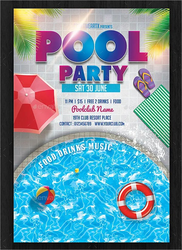 Swimming Party Invitation Template Get Free Templates