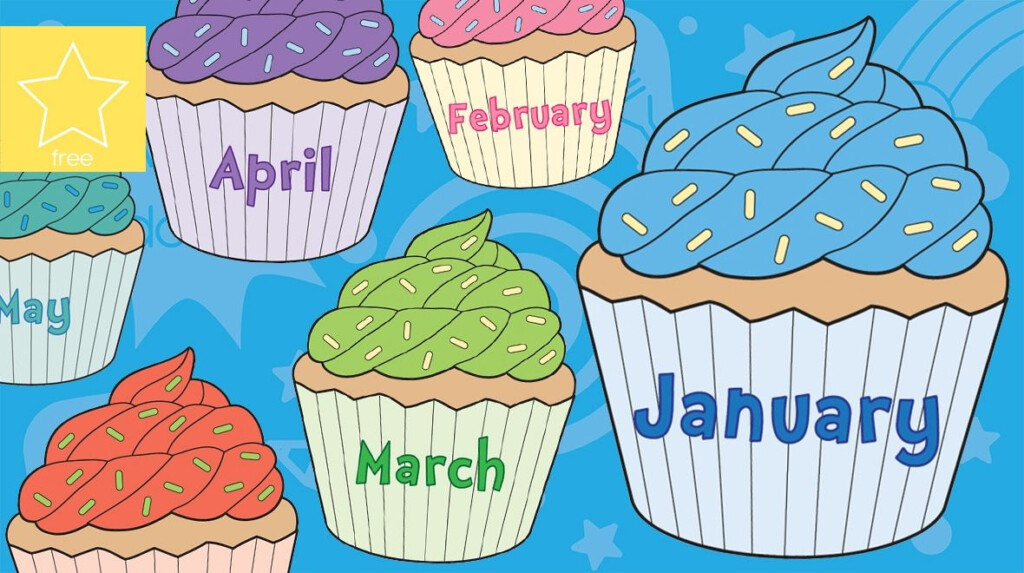 Teacher s Pet Months Of The Year Birthday Cupcakes Birthday Display 