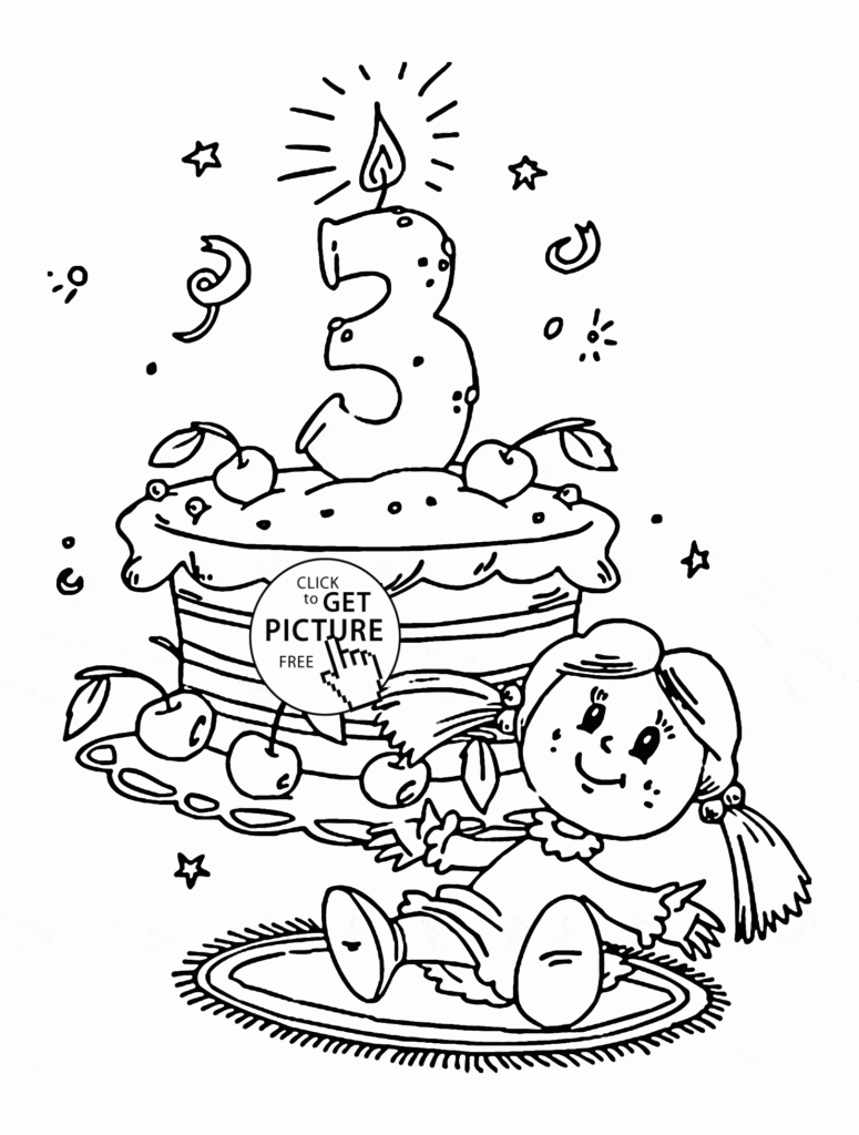 The Best Happy 3Rd Birthday Coloring Pages Ideas