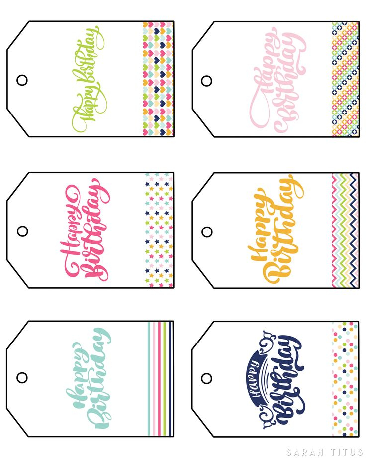 These Free Printable Happy Birthday Gift Tags Are Different Than The 