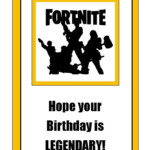 Top Fortnite Birthday Card Printable Stone Website