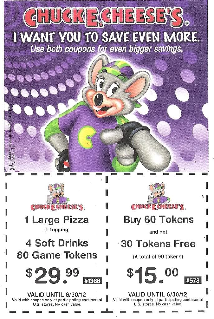 Treasures For Tots Chuck E Cheese 2012 Coupon Chuck E Cheese 