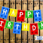 Two Magical Moms FREE Lego Blocks Happy Birthday Banner