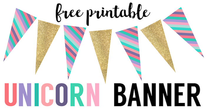 Unicorn Birthday Banner Free Printable Paper Trail Design