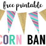 Unicorn Birthday Banner Free Printable Paper Trail Design