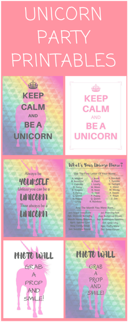 Unicorn Birthday Party Printables Giant Bundle Party Ideas Fiesta 