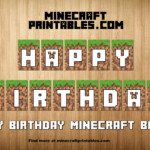 View 14 Happy Birthday Banner Printable Minecraft Letters Font