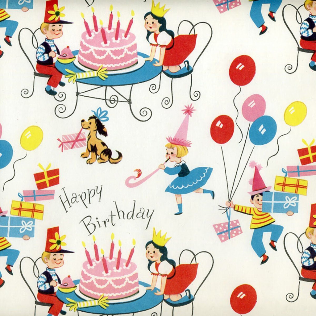 Vintage Wrapping Paper Vintage Wrapping Paper Vintage Birthday 