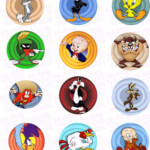 Warner Brothers Looney Tunes Circles Inspired Edible Icing Cupcake