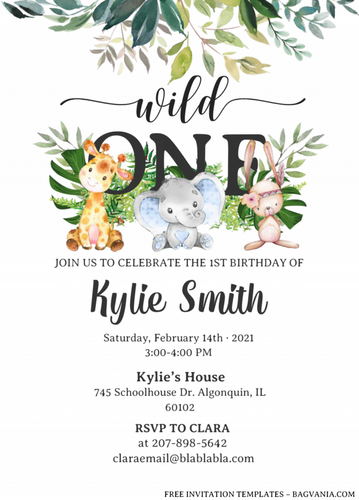 Wild One Invitation Templates Editable With MS Word FREE Printable 