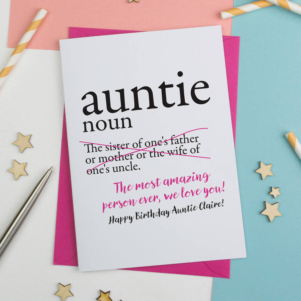 Wonderful Aunt Birthday Buttoned Up Greeting Card Button Embellished 