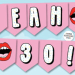 Yeah 30 Birthday Banner Printable 30th Birthday Banner 30th Backdrop