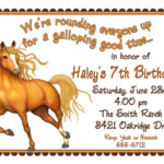 10 Awesome Horse Birthday Invitation Template Pretty Birthday