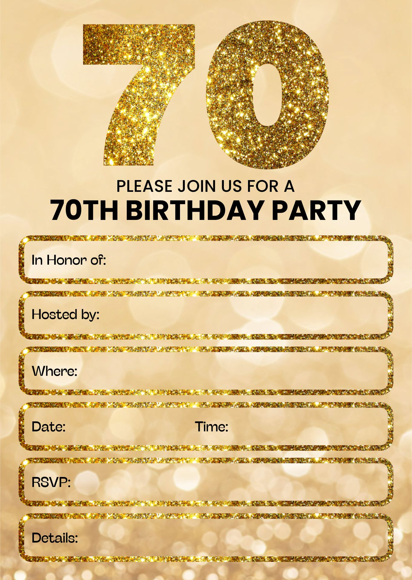 10 Best 70th Birthday Invitations Free Printable PDF For Free At Printablee