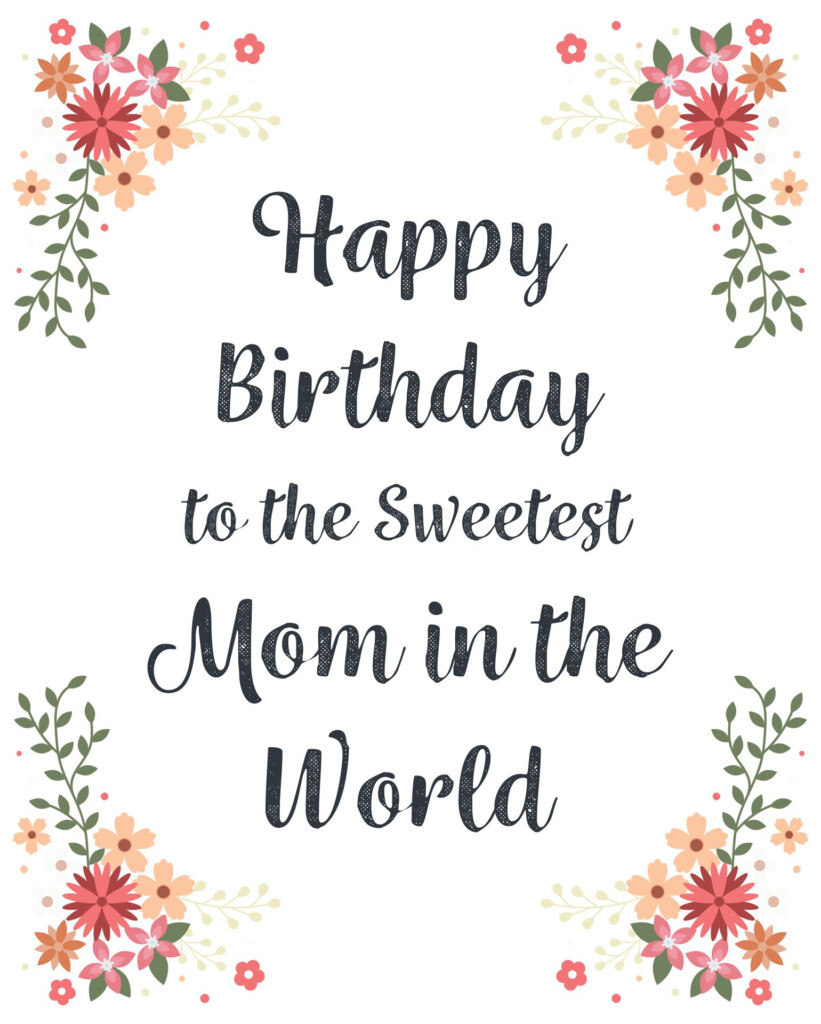 10 Best Printable Birthday Cards For Mom PDF For Free At Printablee