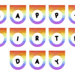 10 Best Printable Circle Banner Happy Birthday Rainbow PDF For Free At