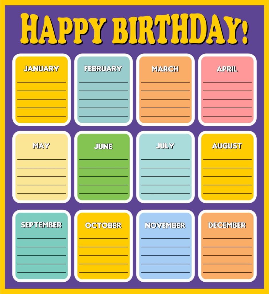 10 Best Printable For Classroom Birthday Charts PDF For Free At Printablee