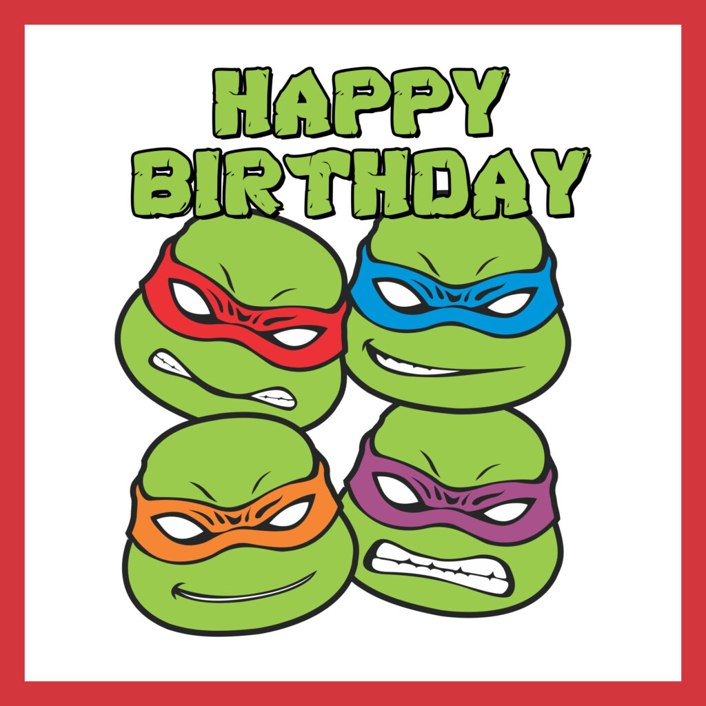 10 Best TMNT Printable Birthday Cards Birthday PDF For Free At Printablee