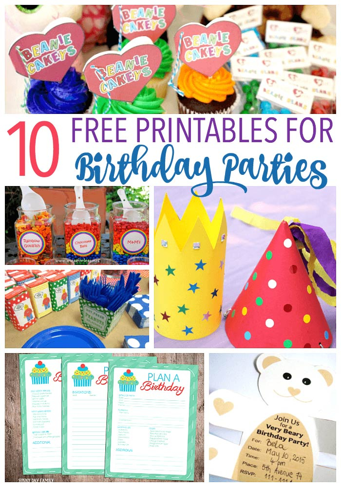 10 Free Birthday Party Printables Sunny Day Family