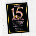 15th Birthday Invitations Free Printable Printable Templates