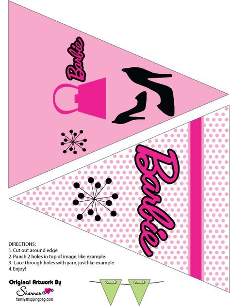 17 Best Barbie Banners Images Printable Banner Barbie Barbie Theme