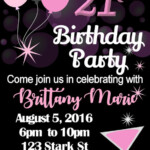 21st Birthday Invitations Template Free Printable Templates