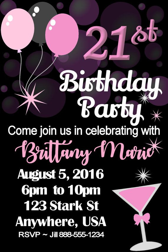 21st Birthday Invitations Template Free Printable Templates